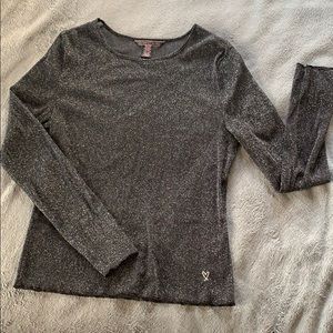 victoria secret sparkly mesh shirt